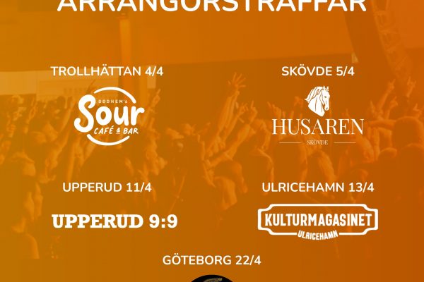 Bild och länk till artikeln VG Live: Arrangörsträffar i Trollhättan, Skövde, Upperud, Ulricehamn och Göteborg under våren