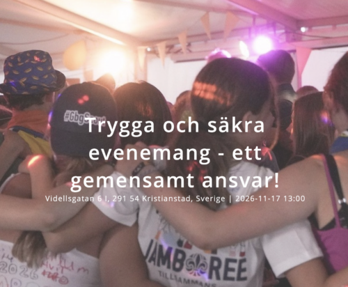 Bild och länk till artikeln Trygga och säkra evenemang – ett gemensamt ansvar! Utbildning i Kristianstad 17 november