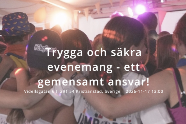 Bild och länk till artikeln Trygga och säkra evenemang – ett gemensamt ansvar! Utbildning i Kristianstad 17 november